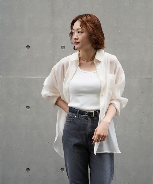 qualite / カリテ シャツ・ブラウス | 【夏活躍の万能羽織り】バックスリットシアーシャツ | 詳細6