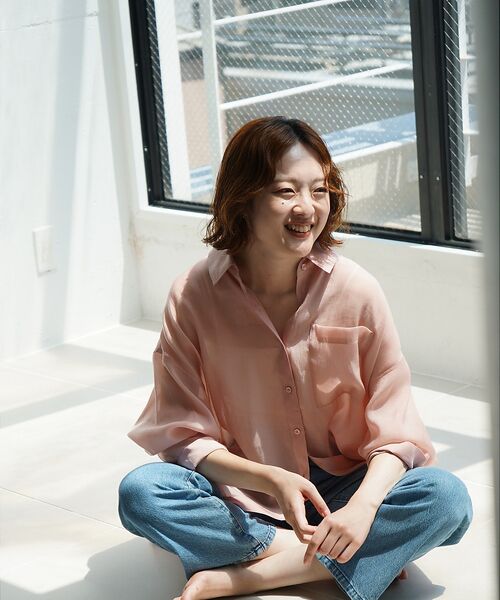 qualite / カリテ シャツ・ブラウス | 【夏活躍の万能羽織り】バックスリットシアーシャツ | 詳細8