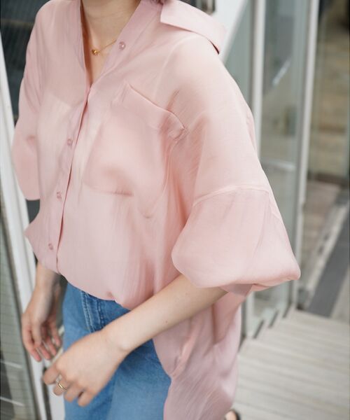 qualite / カリテ シャツ・ブラウス | 【夏活躍の万能羽織り】バックスリットシアーシャツ | 詳細11