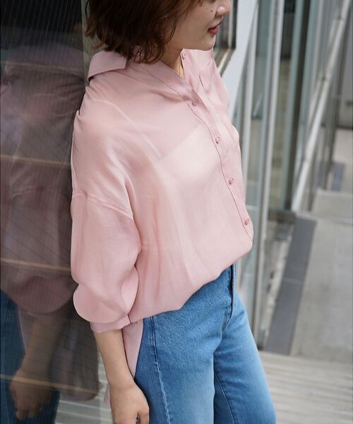 qualite / カリテ シャツ・ブラウス | 【夏活躍の万能羽織り】バックスリットシアーシャツ | 詳細14