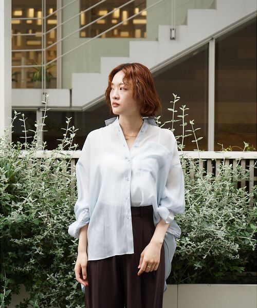 qualite / カリテ シャツ・ブラウス | 【夏活躍の万能羽織り】バックスリットシアーシャツ | 詳細16