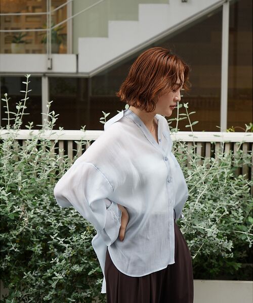 qualite / カリテ シャツ・ブラウス | 【夏活躍の万能羽織り】バックスリットシアーシャツ | 詳細17