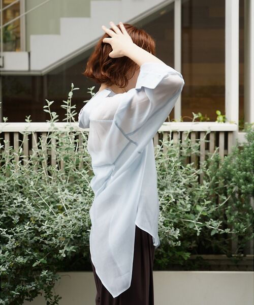 qualite / カリテ シャツ・ブラウス | 【夏活躍の万能羽織り】バックスリットシアーシャツ | 詳細18
