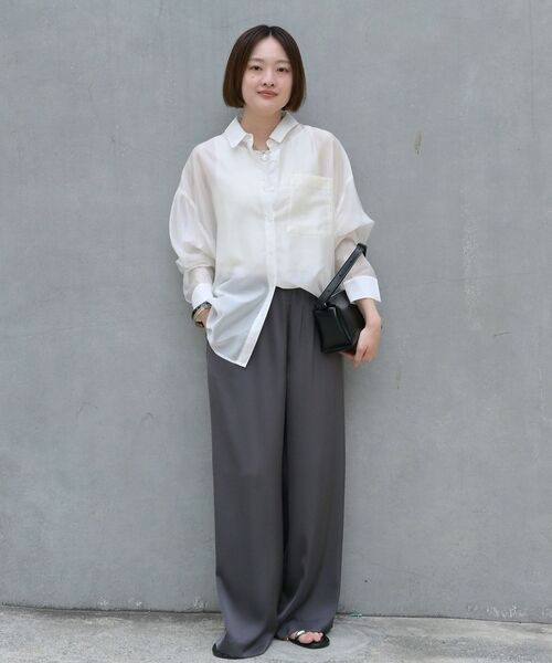 qualite / カリテ シャツ・ブラウス | 【大人シアーシャツ】バックスリットシアーシャツ【予約】 | 詳細1