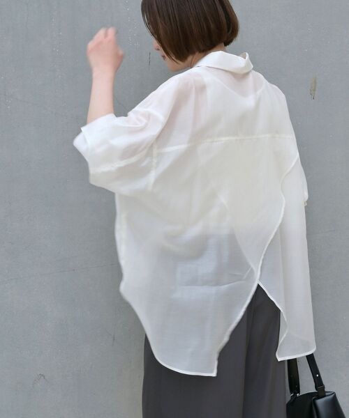 qualite / カリテ シャツ・ブラウス | 【大人シアーシャツ】バックスリットシアーシャツ【予約】 | 詳細10