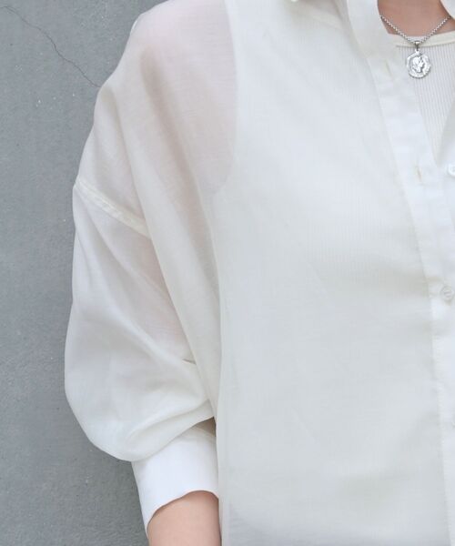 qualite / カリテ シャツ・ブラウス | 【大人シアーシャツ】バックスリットシアーシャツ【予約】 | 詳細12