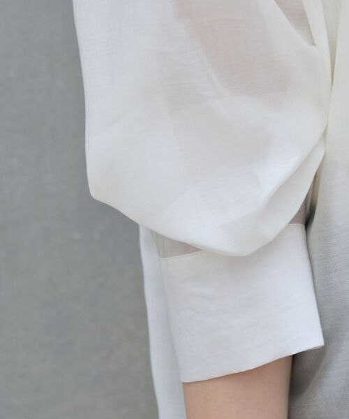qualite / カリテ シャツ・ブラウス | 【大人シアーシャツ】バックスリットシアーシャツ【予約】 | 詳細13