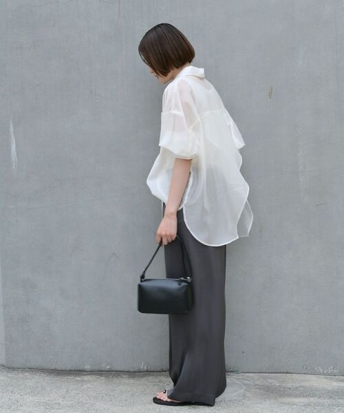 qualite / カリテ シャツ・ブラウス | 【大人シアーシャツ】バックスリットシアーシャツ【予約】 | 詳細5