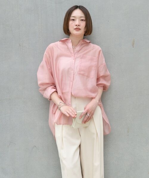 qualite / カリテ シャツ・ブラウス | 【大人シアーシャツ】バックスリットシアーシャツ【予約】 | 詳細16