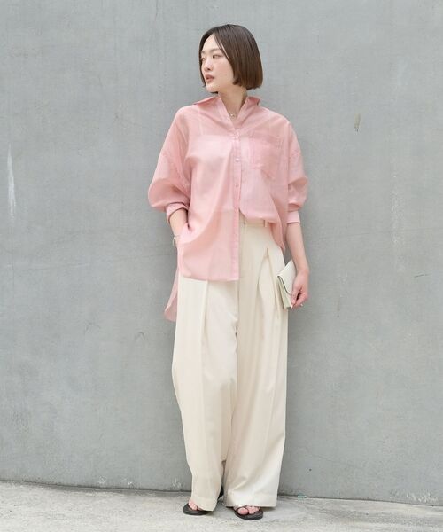 qualite / カリテ シャツ・ブラウス | 【大人シアーシャツ】バックスリットシアーシャツ【予約】 | 詳細28