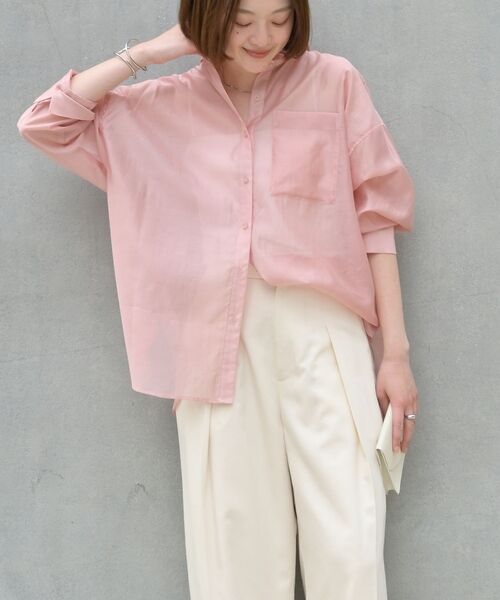 qualite / カリテ シャツ・ブラウス | 【大人シアーシャツ】バックスリットシアーシャツ【予約】 | 詳細17