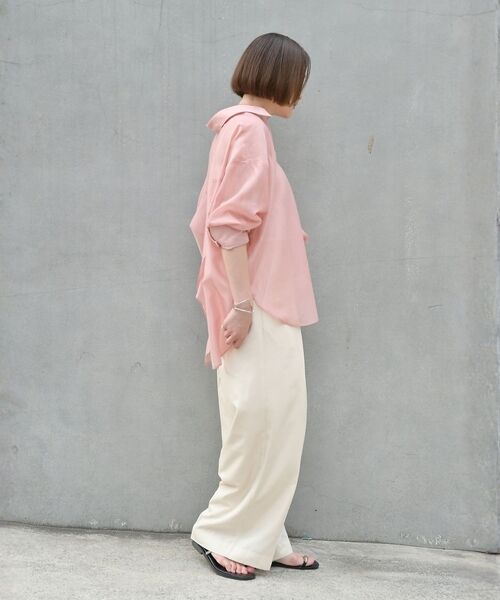 qualite / カリテ シャツ・ブラウス | 【大人シアーシャツ】バックスリットシアーシャツ【予約】 | 詳細20