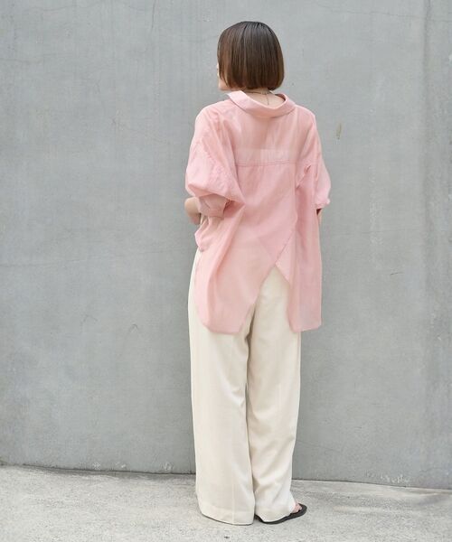 qualite / カリテ シャツ・ブラウス | 【大人シアーシャツ】バックスリットシアーシャツ【予約】 | 詳細21