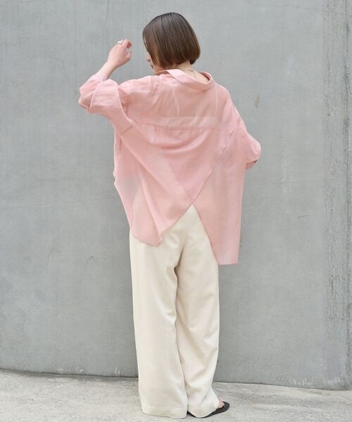 qualite / カリテ シャツ・ブラウス | 【大人シアーシャツ】バックスリットシアーシャツ【予約】 | 詳細22