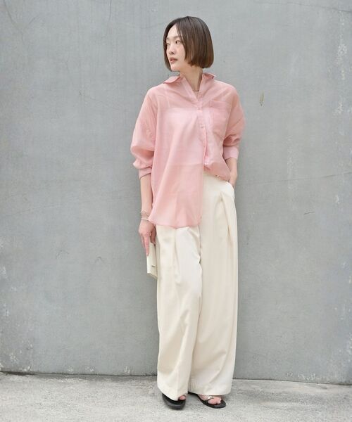 qualite / カリテ シャツ・ブラウス | 【大人シアーシャツ】バックスリットシアーシャツ【予約】 | 詳細23