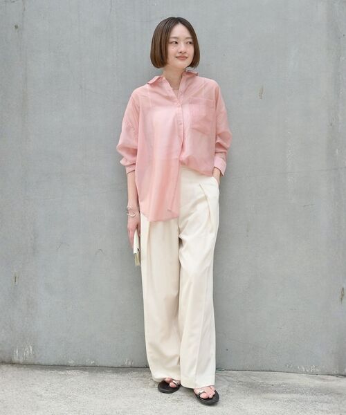 qualite / カリテ シャツ・ブラウス | 【大人シアーシャツ】バックスリットシアーシャツ【予約】 | 詳細24