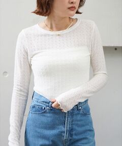 qualite / カリテ Tシャツ | ジャカードニットメロウトップス