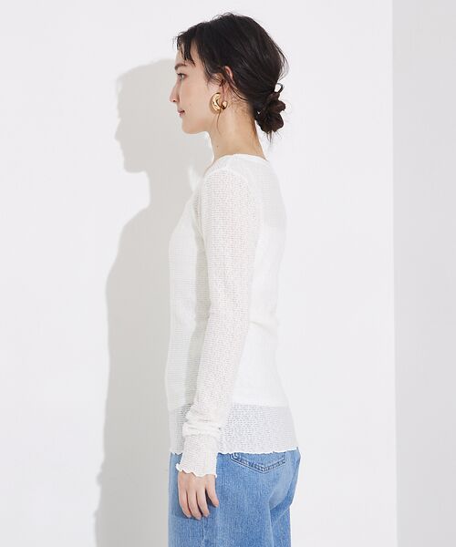 qualite / カリテ Tシャツ | ジャカードニットメロウトップス | 詳細5