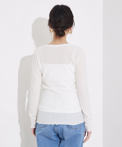 qualite / カリテ Tシャツ | ジャカードニットメロウトップス | 詳細6