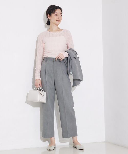 qualite / カリテ Tシャツ | ジャカードニットメロウトップス | 詳細12