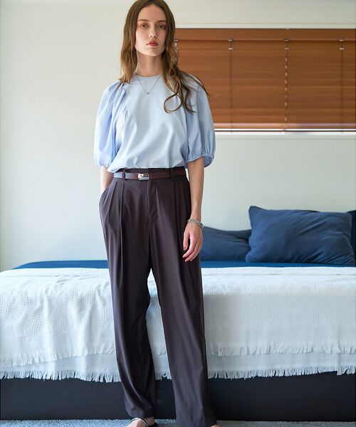 qualite / カリテ パンツ | 【接触冷感＆UV】クールトリコットタックパンツ | 詳細1