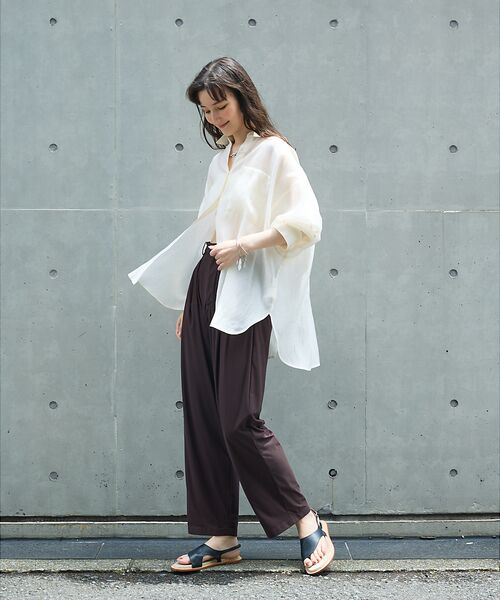 qualite / カリテ パンツ | 【接触冷感＆UV】クールトリコットタックパンツ | 詳細14