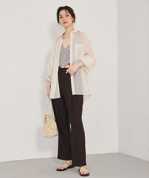 qualite / カリテ パンツ | 【接触冷感＆UV】クールトリコットタックパンツ | 詳細4