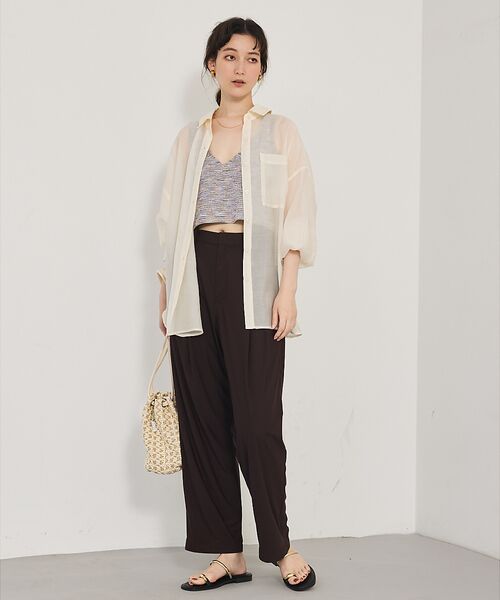 qualite / カリテ パンツ | 【接触冷感＆UV】クールトリコットタックパンツ | 詳細26