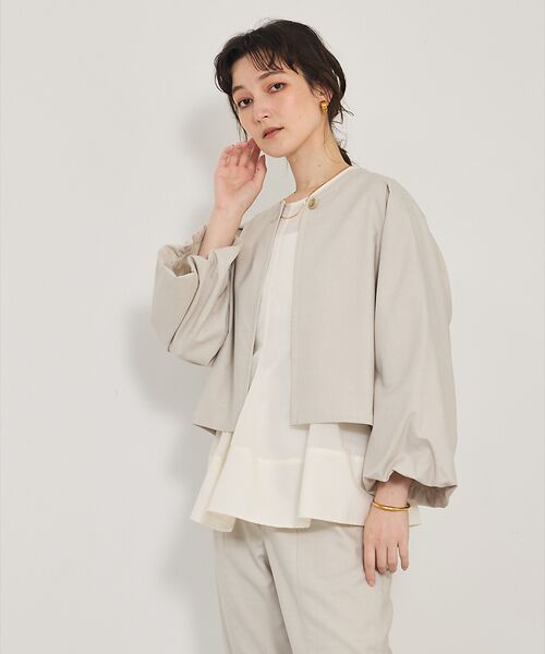 qualite / カリテ ノーカラージャケット | 【セットアップ対応】バルーンジャケット | 詳細7