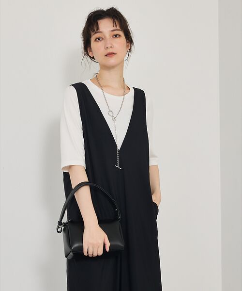 qualite / カリテ サロペット・オールインワン | 【接触冷感&UV】クールトリコットオールインワン(ブラック)