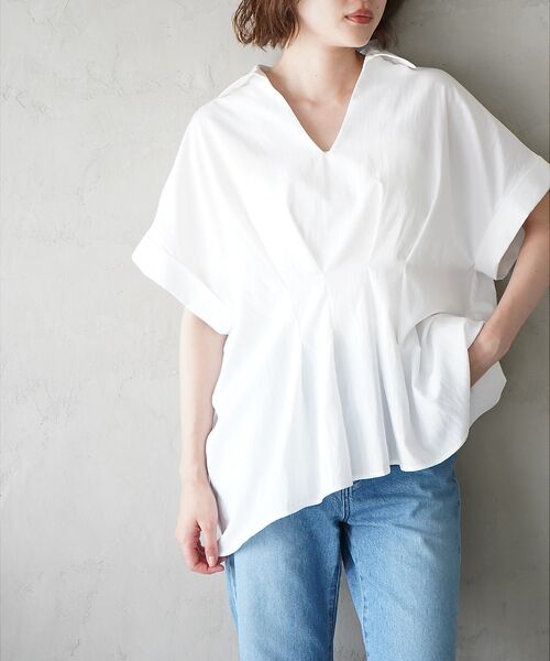 qualite / カリテ シャツ・ブラウス | ウエストタックスキッパー半袖シャツ | 詳細3