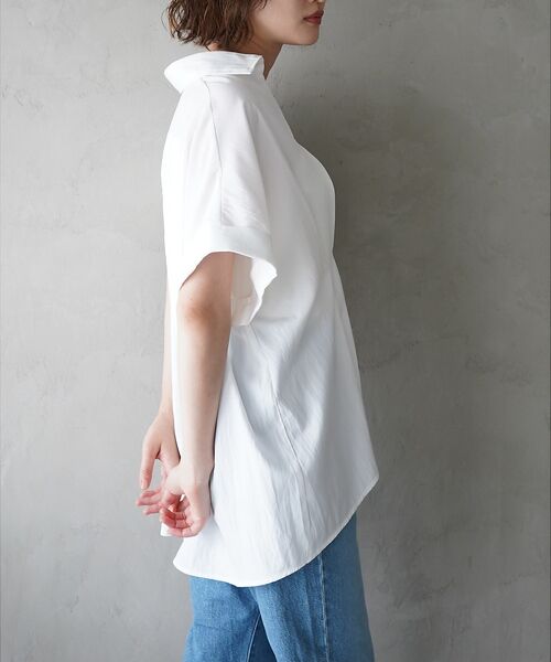 qualite / カリテ シャツ・ブラウス | ウエストタックスキッパー半袖シャツ | 詳細5