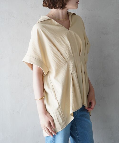 qualite / カリテ シャツ・ブラウス | ウエストタックスキッパー半袖シャツ | 詳細9