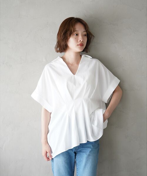 qualite / カリテ シャツ・ブラウス | ウエストタックスキッパー半袖シャツ | 詳細12