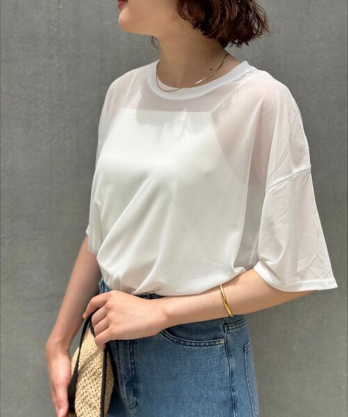 qualite / カリテ Tシャツ | 【インナーキャミ付き】シアードルマンT | 詳細1