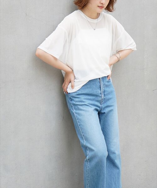 qualite / カリテ Tシャツ | 【インナーキャミ付き】シアードルマンT | 詳細13