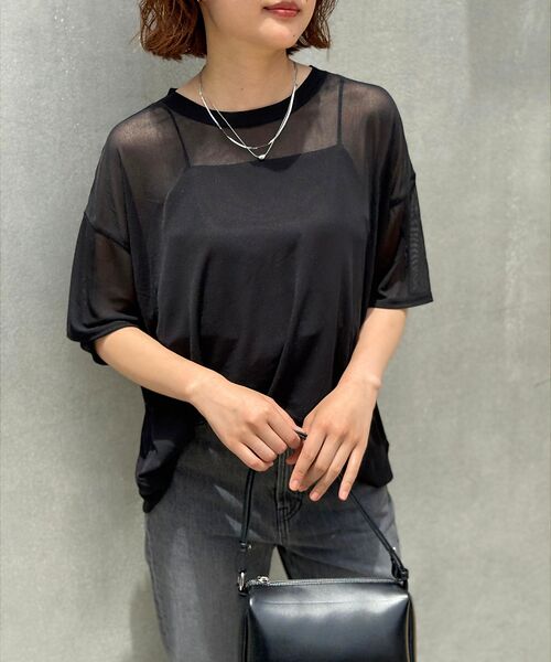 qualite / カリテ Tシャツ | 【インナーキャミ付き】シアードルマンT | 詳細15