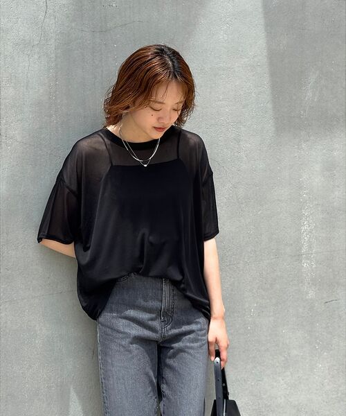 qualite / カリテ Tシャツ | 【インナーキャミ付き】シアードルマンT | 詳細17