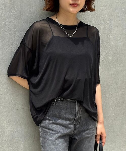 qualite / カリテ Tシャツ | 【インナーキャミ付き】シアードルマンT | 詳細21