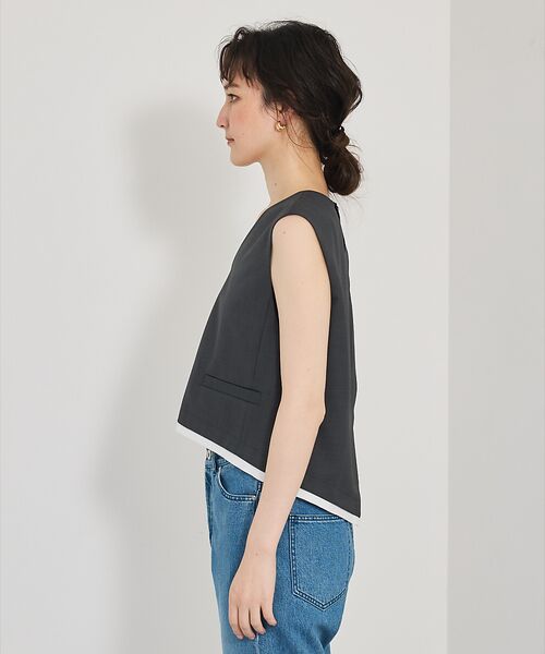 qualite / カリテ ベスト | 【接触冷感＆防シワ】ウールライクジレ/セットアップ対応 | 詳細10