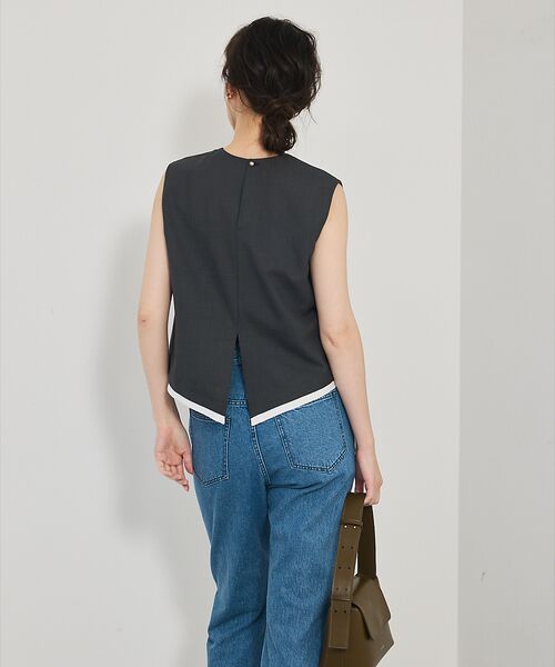 qualite / カリテ ベスト | 【接触冷感＆防シワ】ウールライクジレ/セットアップ対応 | 詳細11