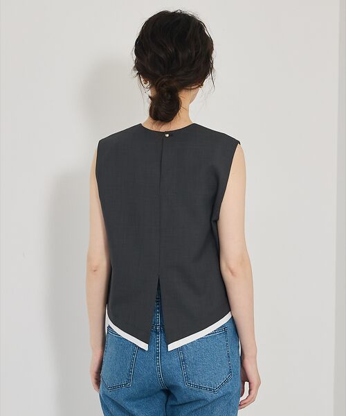 qualite / カリテ ベスト | 【接触冷感＆防シワ】ウールライクジレ/セットアップ対応 | 詳細12