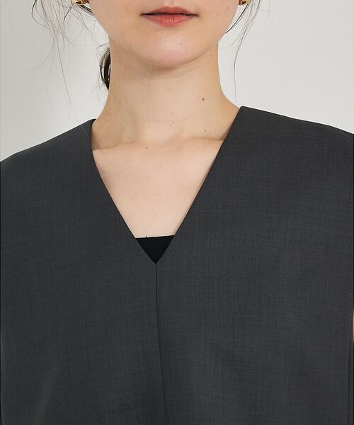 qualite / カリテ ベスト | 【接触冷感＆防シワ】ウールライクジレ/セットアップ対応 | 詳細14