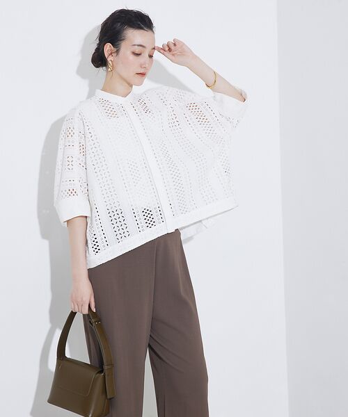 qualite / カリテ シャツ・ブラウス | レースハーフスリーブシャツ | 詳細3