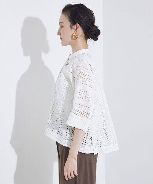 qualite / カリテ シャツ・ブラウス | レースハーフスリーブシャツ | 詳細4