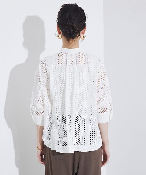 qualite / カリテ シャツ・ブラウス | レースハーフスリーブシャツ | 詳細5