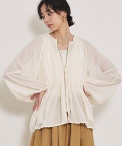 qualite / カリテ ブルゾン | ラウンドスリーブギャザーブルゾン