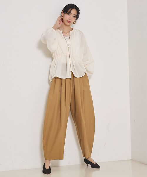 qualite / カリテ ブルゾン | ラウンドスリーブギャザーブルゾン | 詳細1