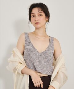 qualite / カリテ キャミソール・チューブトップ | カスリヤーン畦ニットキャミソール
