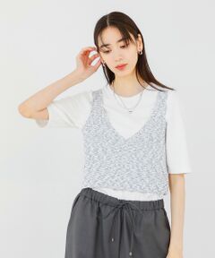 qualite / カリテ キャミソール・チューブトップ | カスリヤーン畦ニットキャミソール